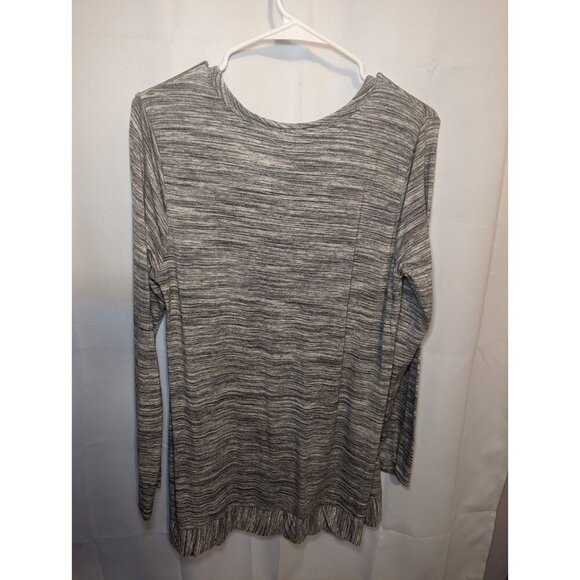 SOFT SURROUNDINGS Waldport Tunic Top Blouse Shirt Gray Marled Long Size Small - Picture 11 of 16